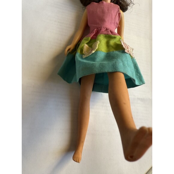 VINTAGE Brunette SKOOTER Doll Skipper’s Friend 1963 Mattel Barbie Original Dress - Picture 5 of 13